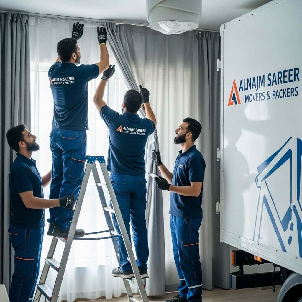 تركيب الستائر - خدمات شركة نقل اثاث | Curtain Installation